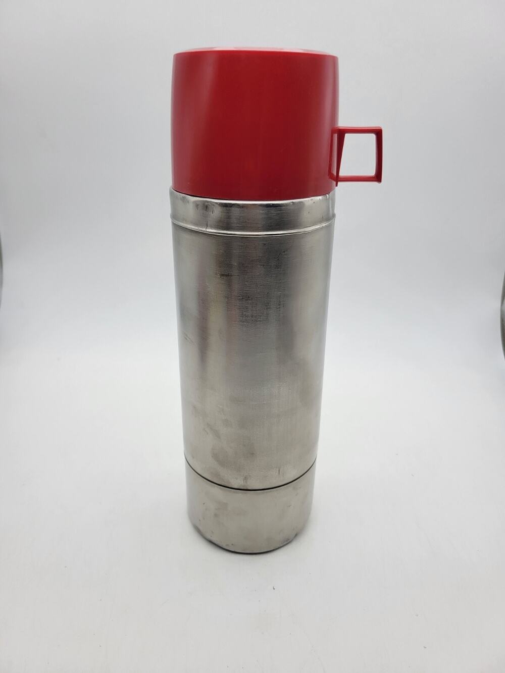 Thermos King-Seeley Stainless Steel Model 2464S Quart Size Some Dents See Pictur